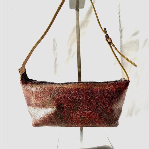 EUC ETRO mini handbag Purse Paisley shoulder bag - Picture 2 of 16